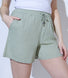 Leinenshorts Curvy - Sage Green