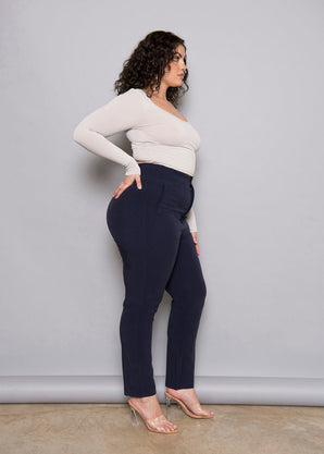 Zigarettenhose Curvy - Navy