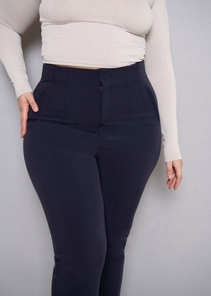 Zigarettenhose Curvy - Navy