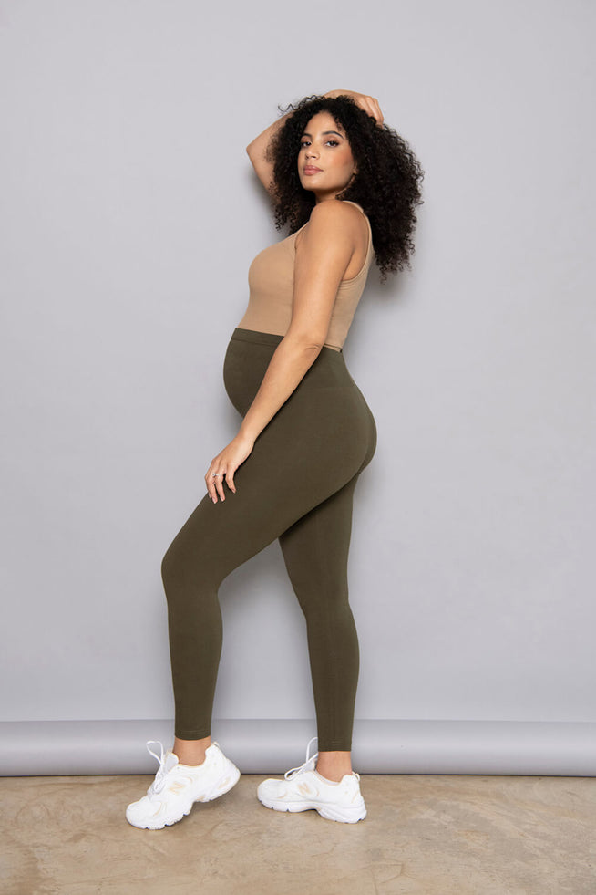 Everyday Umstandsleggings - Khaki Green