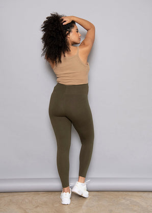 Everyday Umstandsleggings - Khaki Green