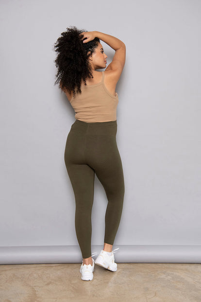 Everyday Umstandsleggings - Khaki Green