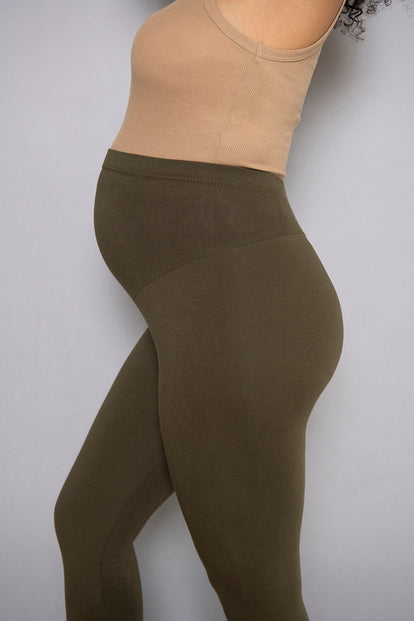 Everyday Umstandsleggings - Khaki Green