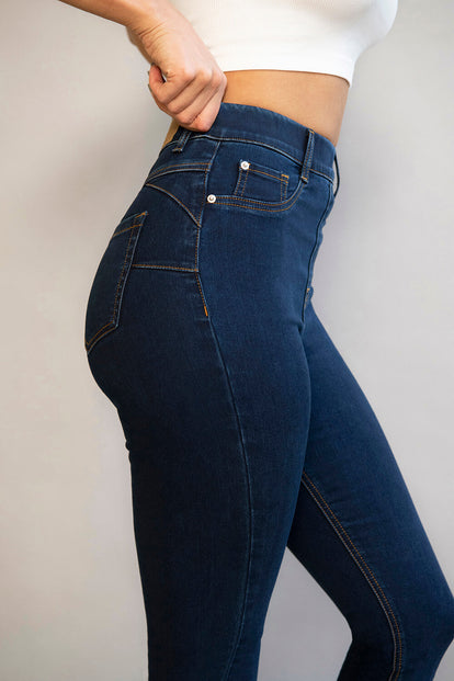 Ultimate 7/8 Jeggings Curvy - Dark Blue