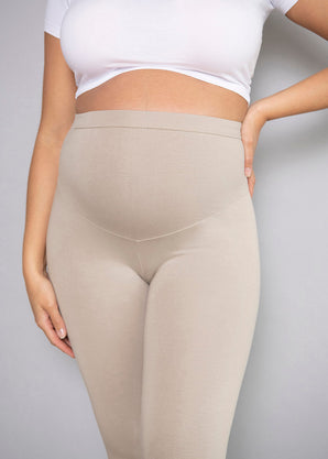 Everyday Umstandsleggings - Oatmeal Beige