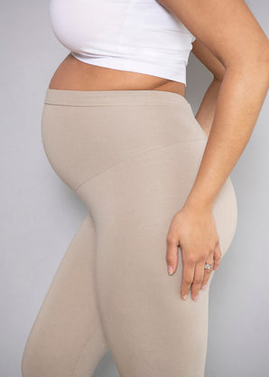 Everyday Umstandsleggings - Oatmeal Beige