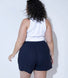 Leinenshorts Curvy - Navy