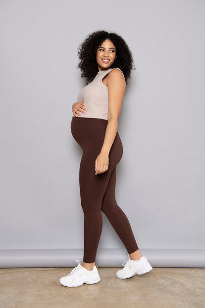 Everyday Umstandsleggings - Chocolate Brown