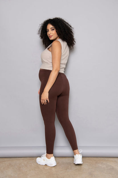 Everyday Umstandsleggings - Chocolate Brown