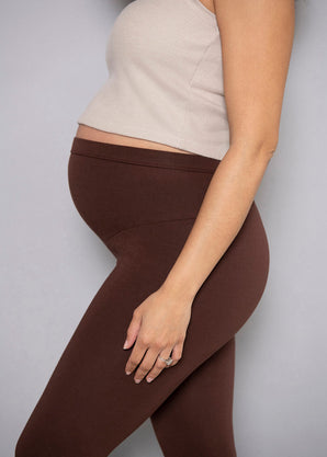 Everyday Umstandsleggings - Chocolate Brown