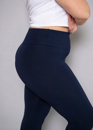 Cropped Leggings Lightweight Curvy - Navy