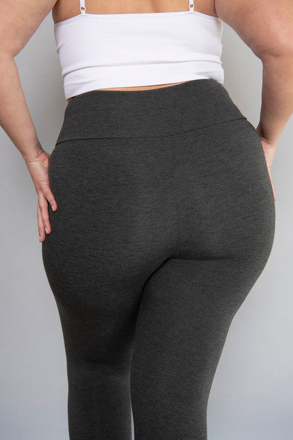 Cropped Leggings Lightweight Curvy - Dark Grey