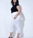 7/8 Stretchhose Curvy - White