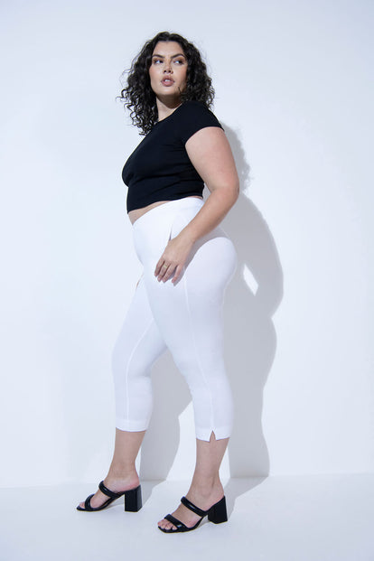 7/8 Stretchhose Curvy - White