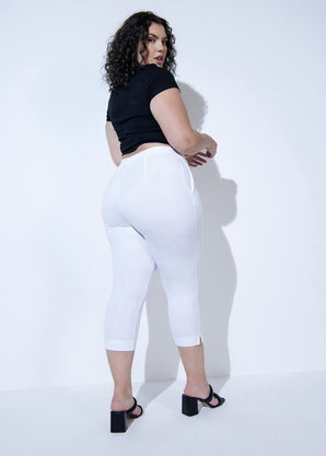 7/8 Stretchhose Curvy - White