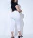 7/8 Stretchhose Curvy - White