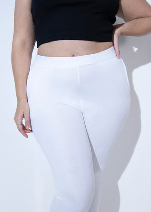 7/8 Stretchhose Curvy - White