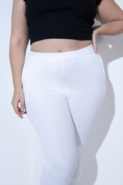 7/8 Stretchhose Curvy - White