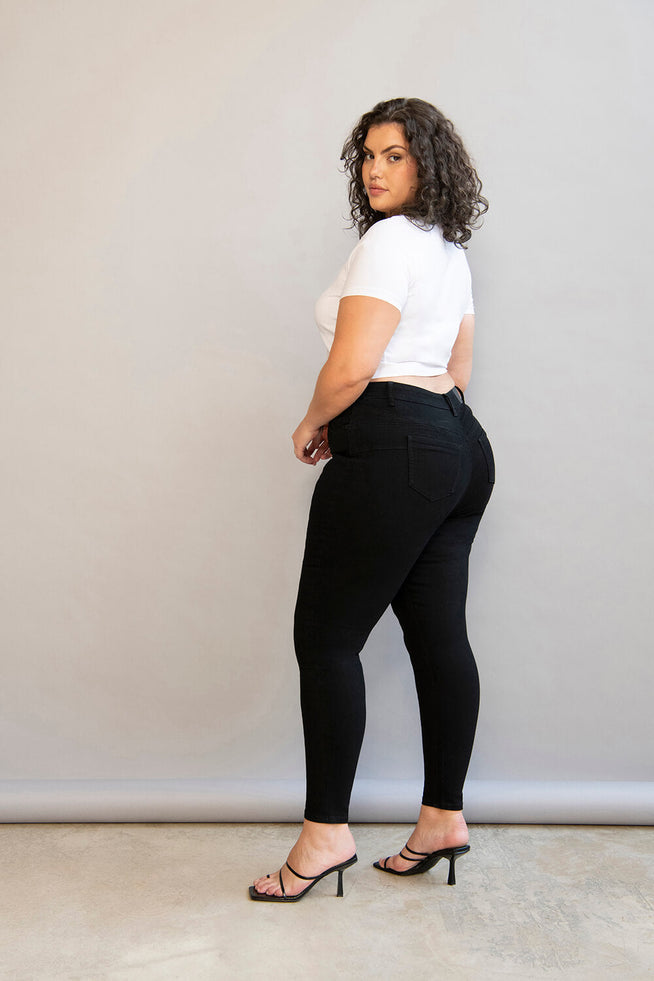 Lift & Shape Jeans Curvy - Black