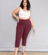 Cropped Leggings Lightweight Curvy - Burgundy