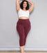 Cropped Leggings Lightweight - Burgundy