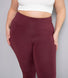 Cropped Leggings Lightweight Curvy - Burgundy