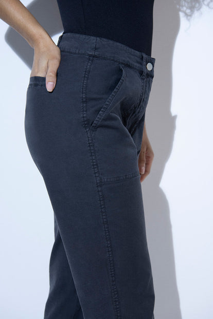 Chino-Hose Curvy - Grey