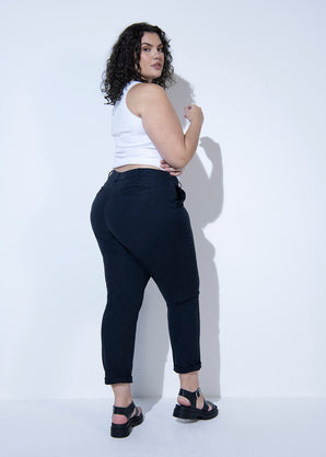 Chino-Hose Curvy - Navy