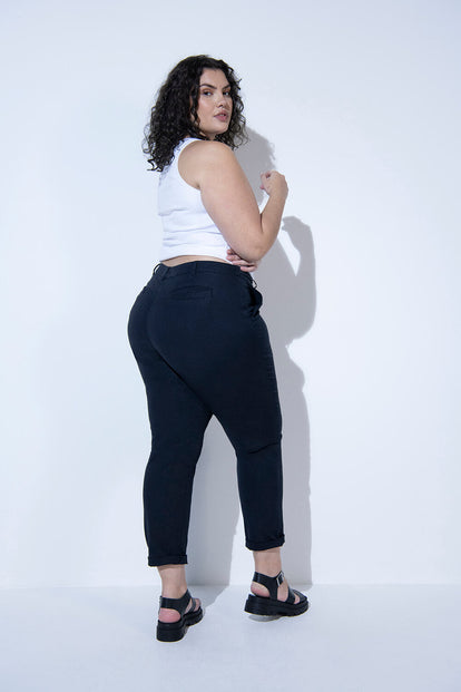 Chino-Hose Curvy - Navy