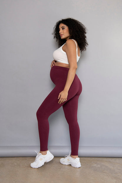 Everyday Umstandsleggings - Burgundy