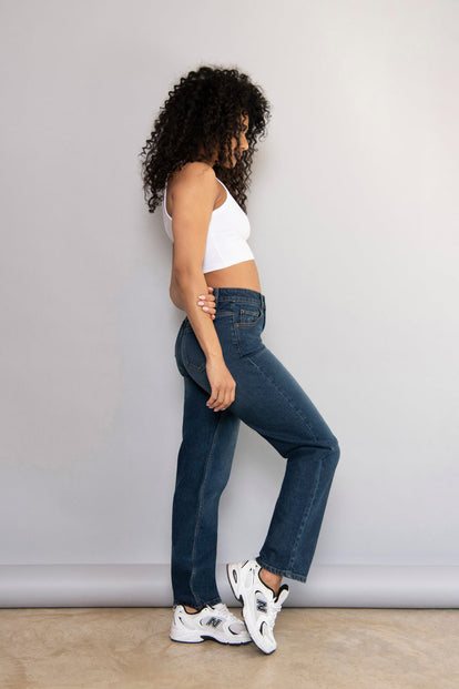 Straight-Fit Jeans - Dark Blue