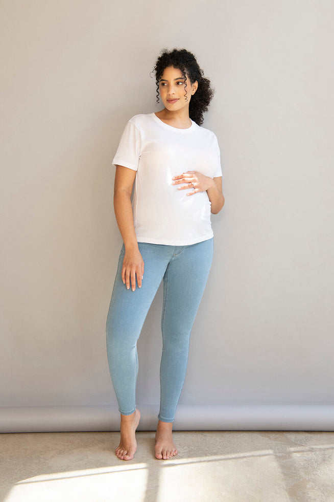 Umstandsjeggings - Light Blue