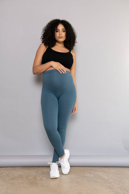 Everyday Umstandsleggings - Petrol Blue