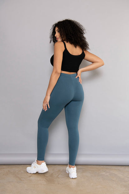 Everyday Umstandsleggings - Petrol Blue