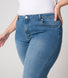 Gerippte Hose Mit Weitem Bein Curvy-Fit Mom Jeans - Mid Blue