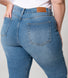 Gerippte Hose Mit Weitem Bein Curvy-Fit Mom Jeans - Mid Blue