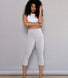 Cropped Leggings Lightweight Curvy - Light Grey