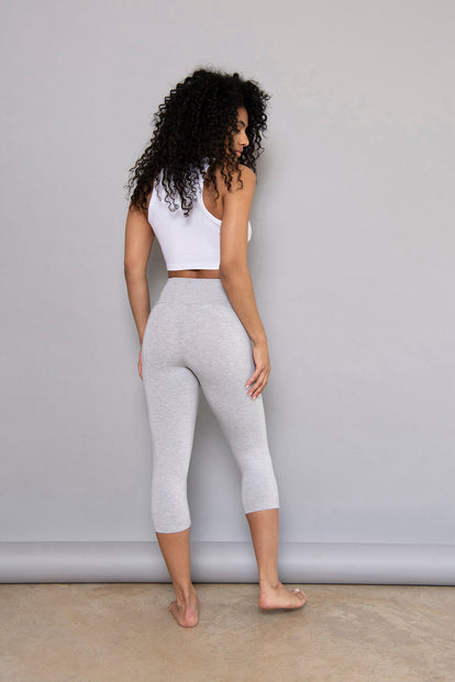 Cropped Leggings Lightweight - Light Grey