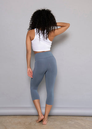 Cropped Leggings Lightweight - Steel Blue