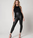 High Waisted Leggings in Lederoptik - Black