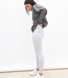 Alltägliche High-Waisted Leggings - Hellgrau-Melange