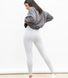Alltägliche High-Waisted Leggings - Hellgrau-Melange