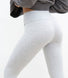 Alltägliche High-Waisted Leggings - Hellgrau-Melange