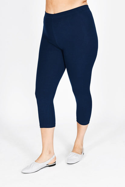 Everyday Cropped Leggings Curvy - Navy Blue