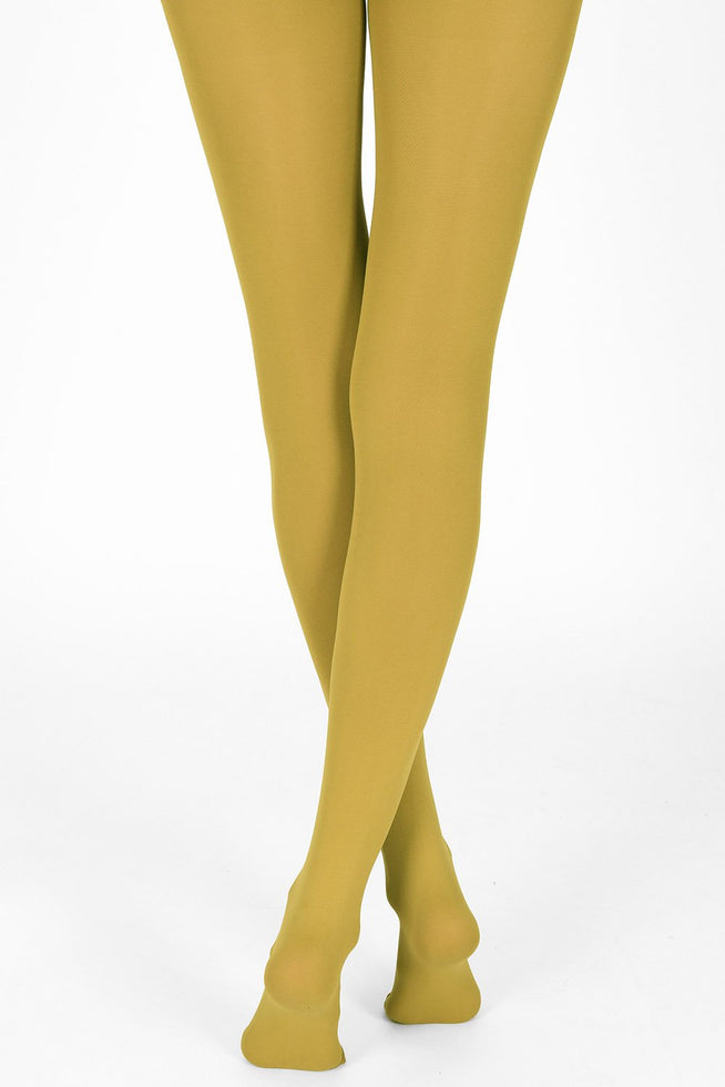 100 Den Strumpfhose - Mustard