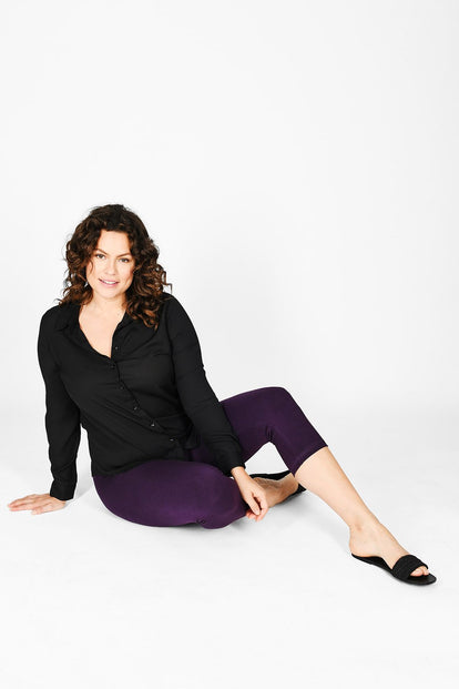 Everyday Cropped Leggings Curvy - Acai Purple