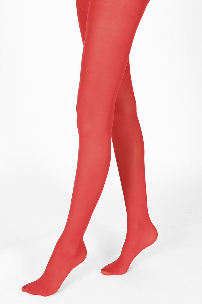 40 Den Strumpfhose - Poppy Red