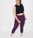 Focus Cropped High Waisted Sport Leggings Curvy - Mulberry Plum
