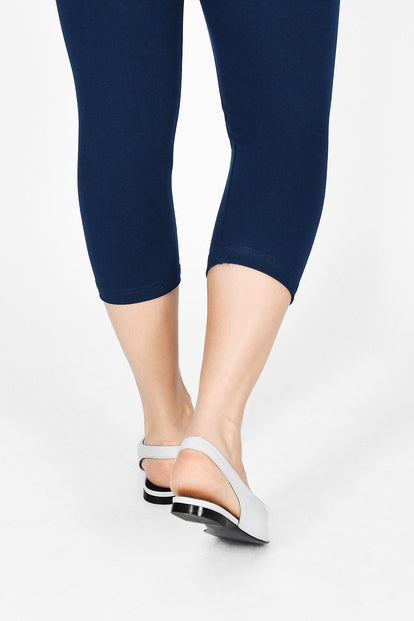 Everyday Cropped Leggings Curvy - Navy Blue