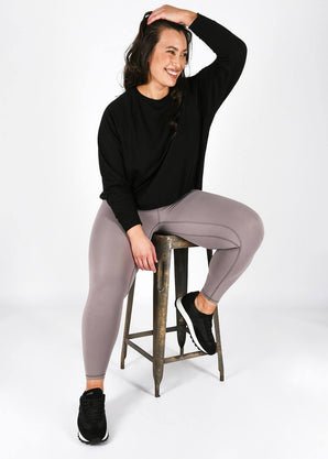 Revitalise High Waisted Leggings Curvy - Mauve